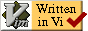 Written in the vi editor